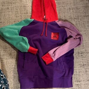 Teddy Fresh Men’s Colorblock Pullover Hoodie Sweatshirt Medium